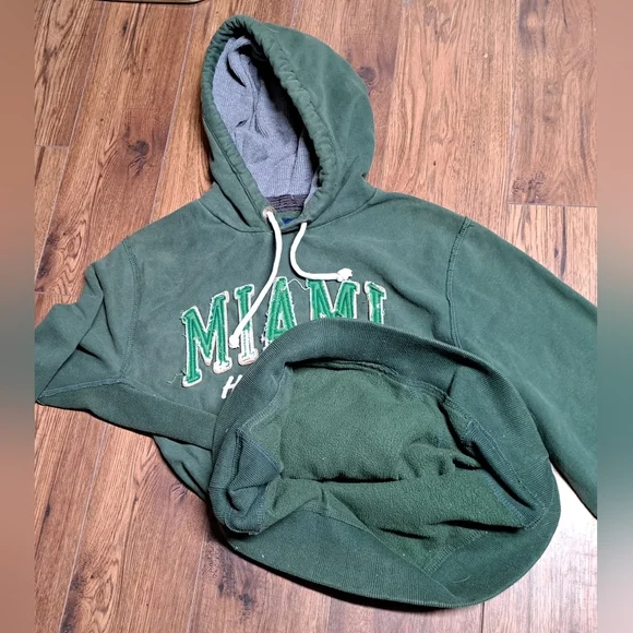 Vintage Campus Crew Men's Miami Hurricanes Sweater Football NCAA 90s Y2K Medium - Picture 5 of 5